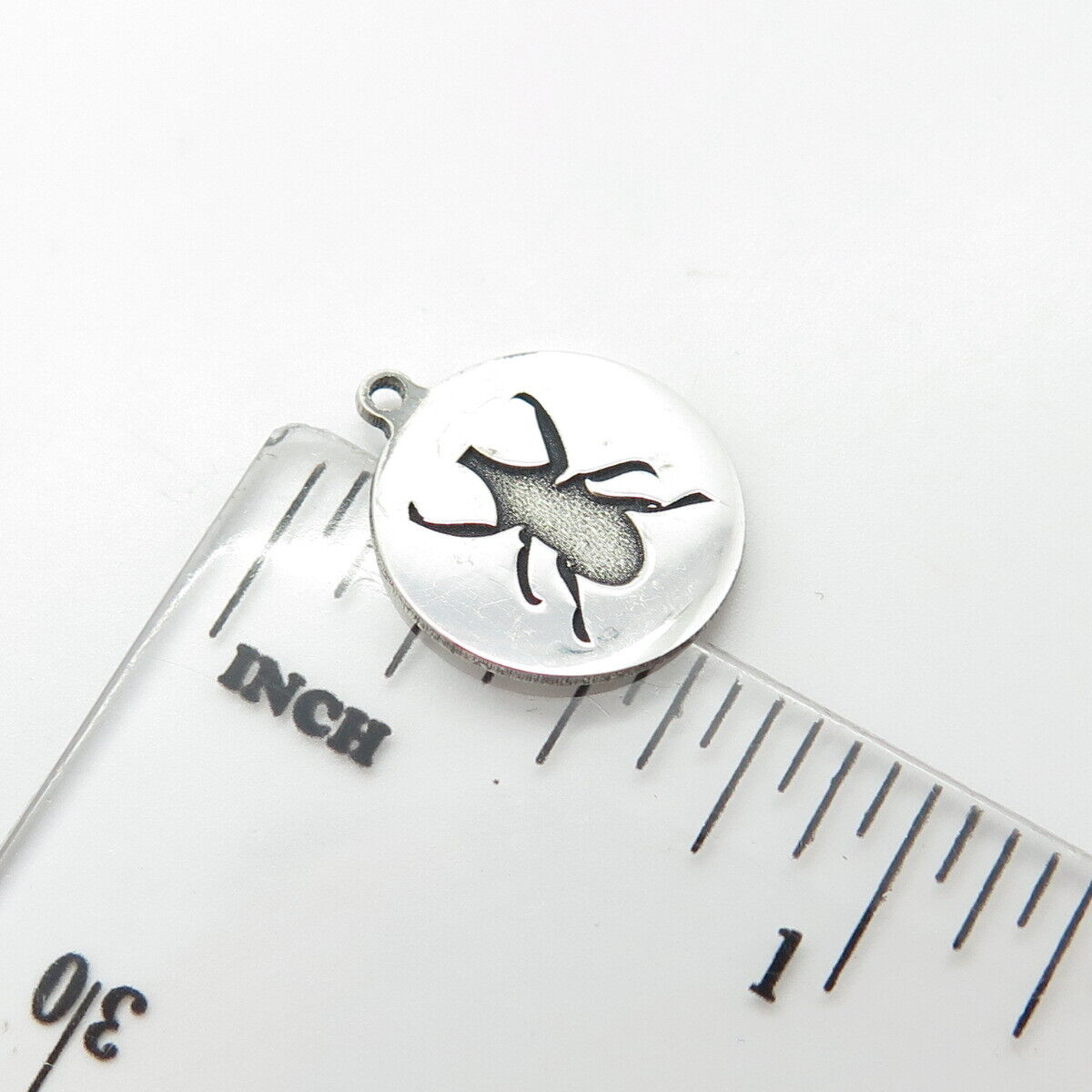 925 Sterling Silver USA Two In Town Insect Charm Pendant