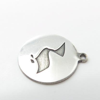 925 Sterling Silver USA Two In Town Bird Charm Pendant