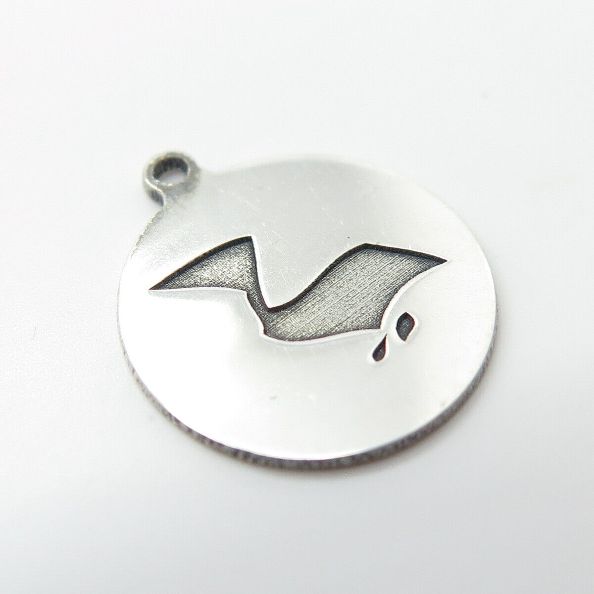 925 Sterling Silver USA Two In Town Bird Charm Pendant