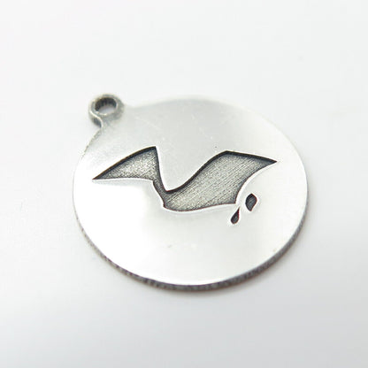 925 Sterling Silver USA Two In Town Bird Charm Pendant