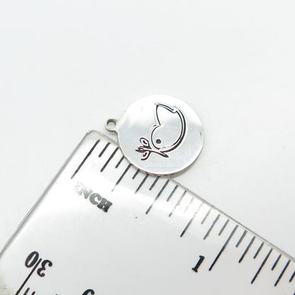 925 Sterling Silver USA Two In Town Bird Charm Pendant