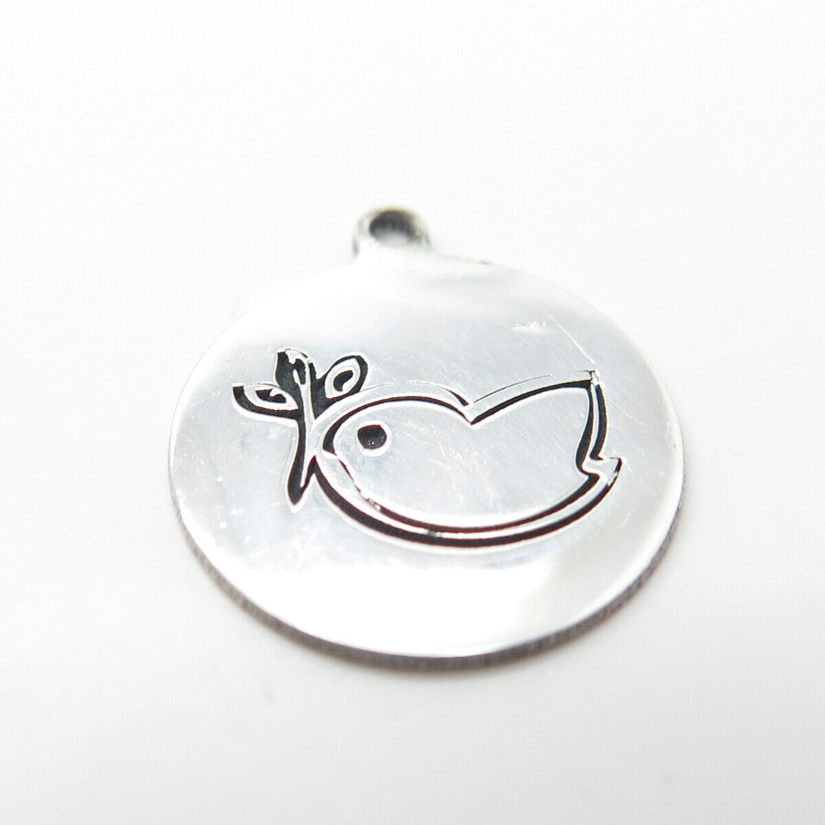 925 Sterling Silver USA Two In Town Bird Charm Pendant