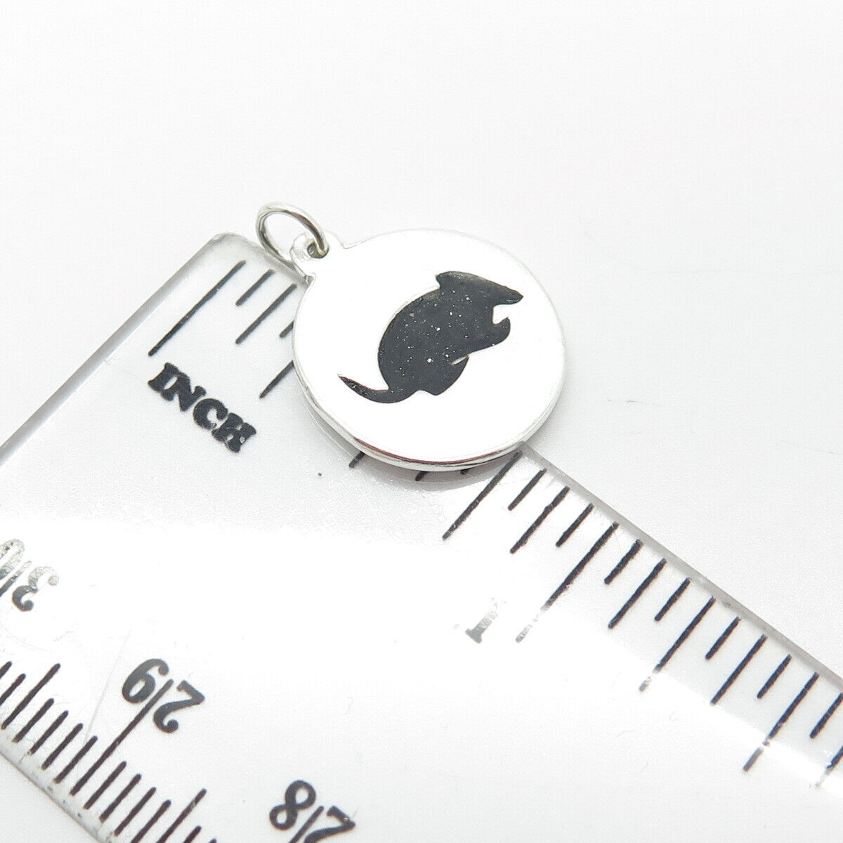 925 Sterling Silver Vintage Mouse Charm Pendant