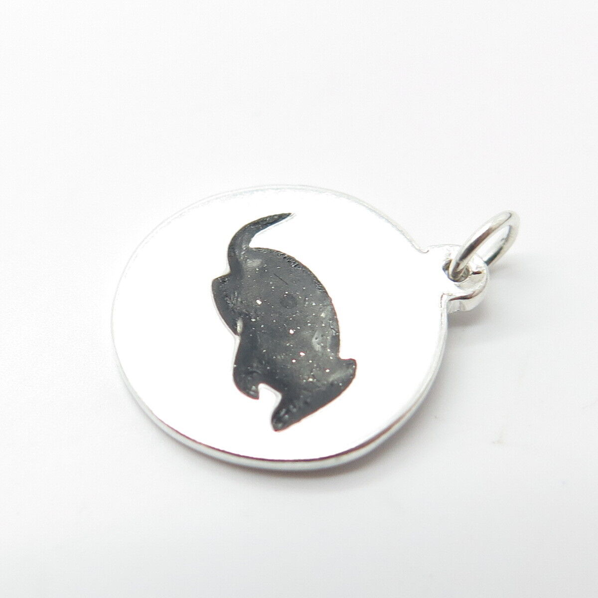 925 Sterling Silver Vintage Mouse Charm Pendant