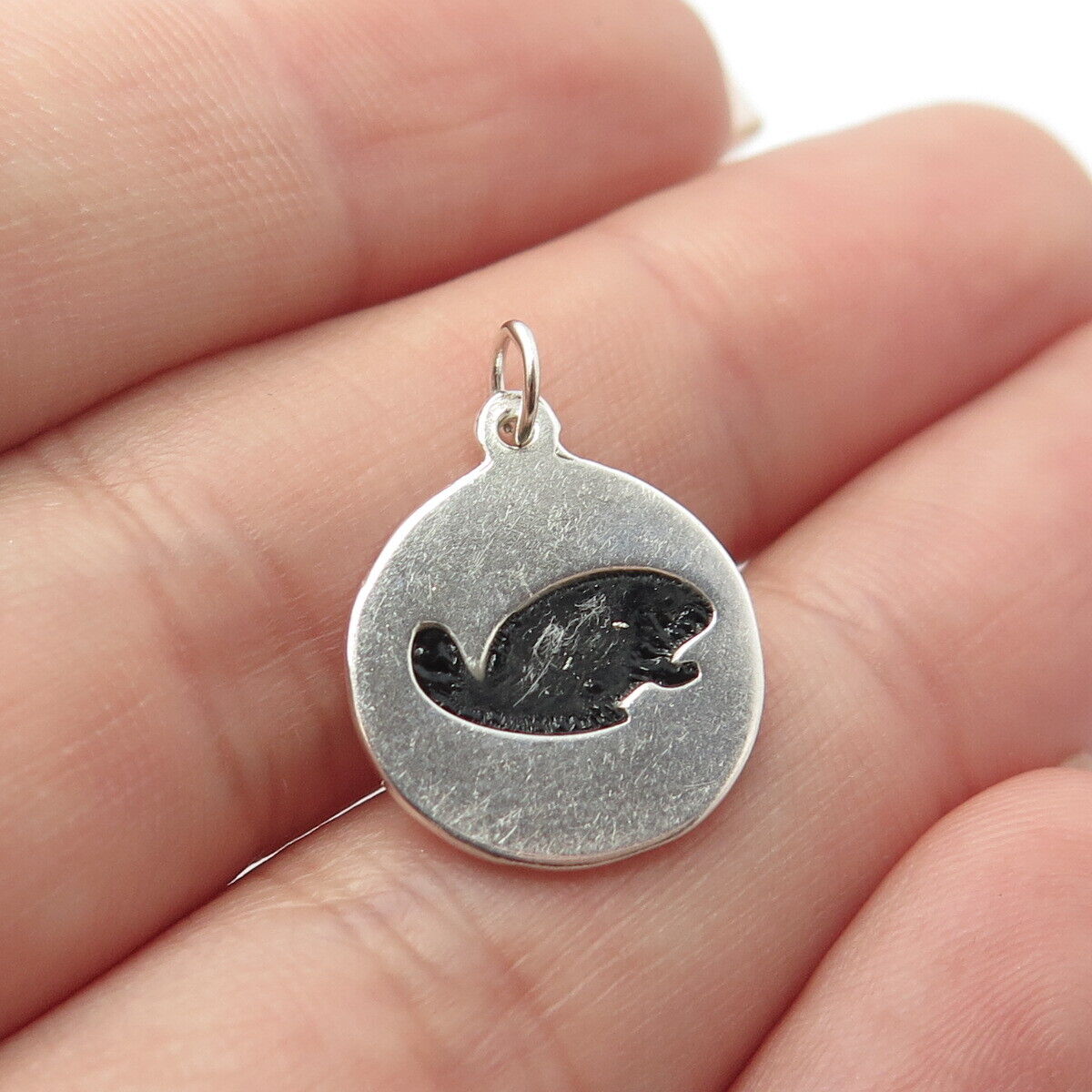 925 Sterling Silver Vintage Badger Charm Pendant