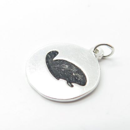 925 Sterling Silver Vintage Badger Charm Pendant