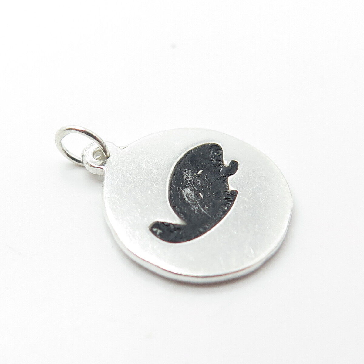 925 Sterling Silver Vintage Badger Charm Pendant