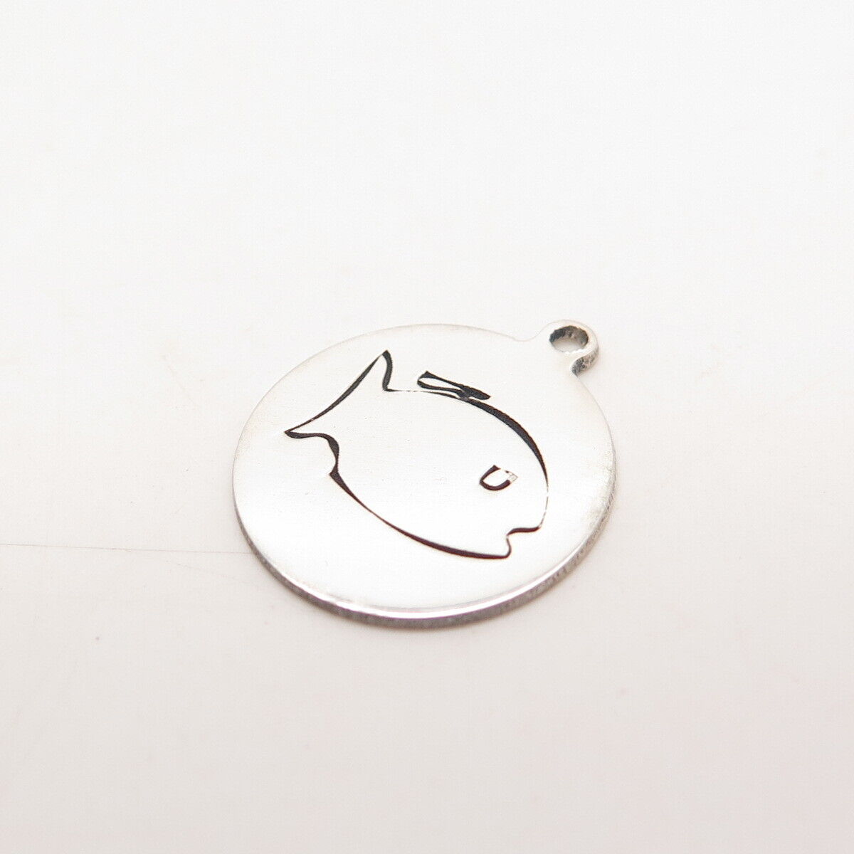 925 Sterling Silver USA Two In Town Fish Charm Pendant