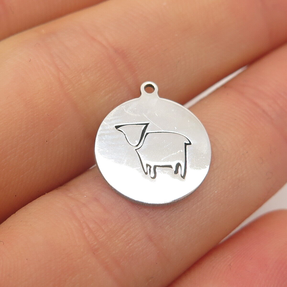 925 Sterling Silver USA Two In Town Cow Charm Pendant