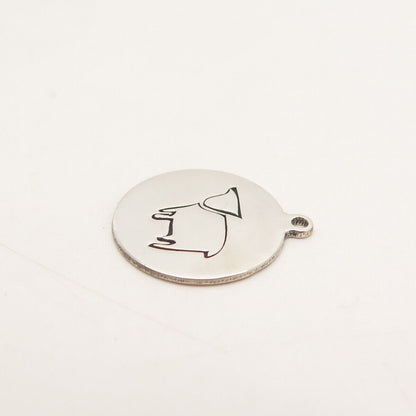 925 Sterling Silver USA Two In Town Cow Charm Pendant