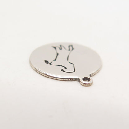 925 Sterling Silver USA Two In Town Horse Charm Pendant