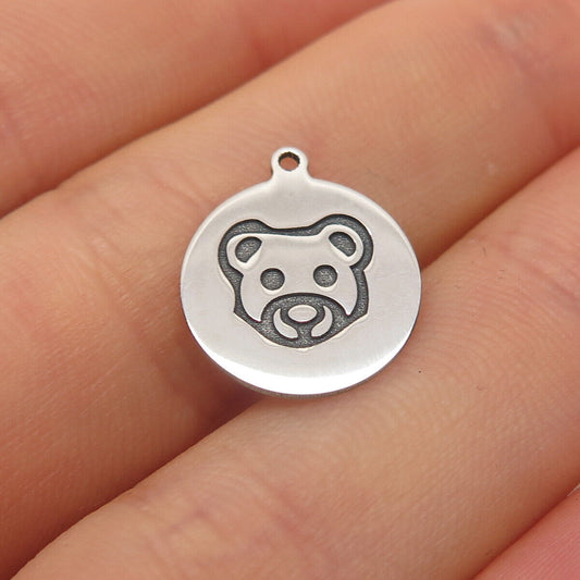 925 Sterling Silver USA Two In Town Bear Charm Pendant