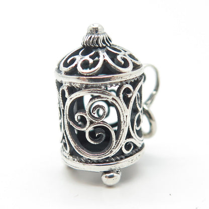 830 Silver Vintage Beer Stein Celtic Spiral Handcrafted Charm Pendant