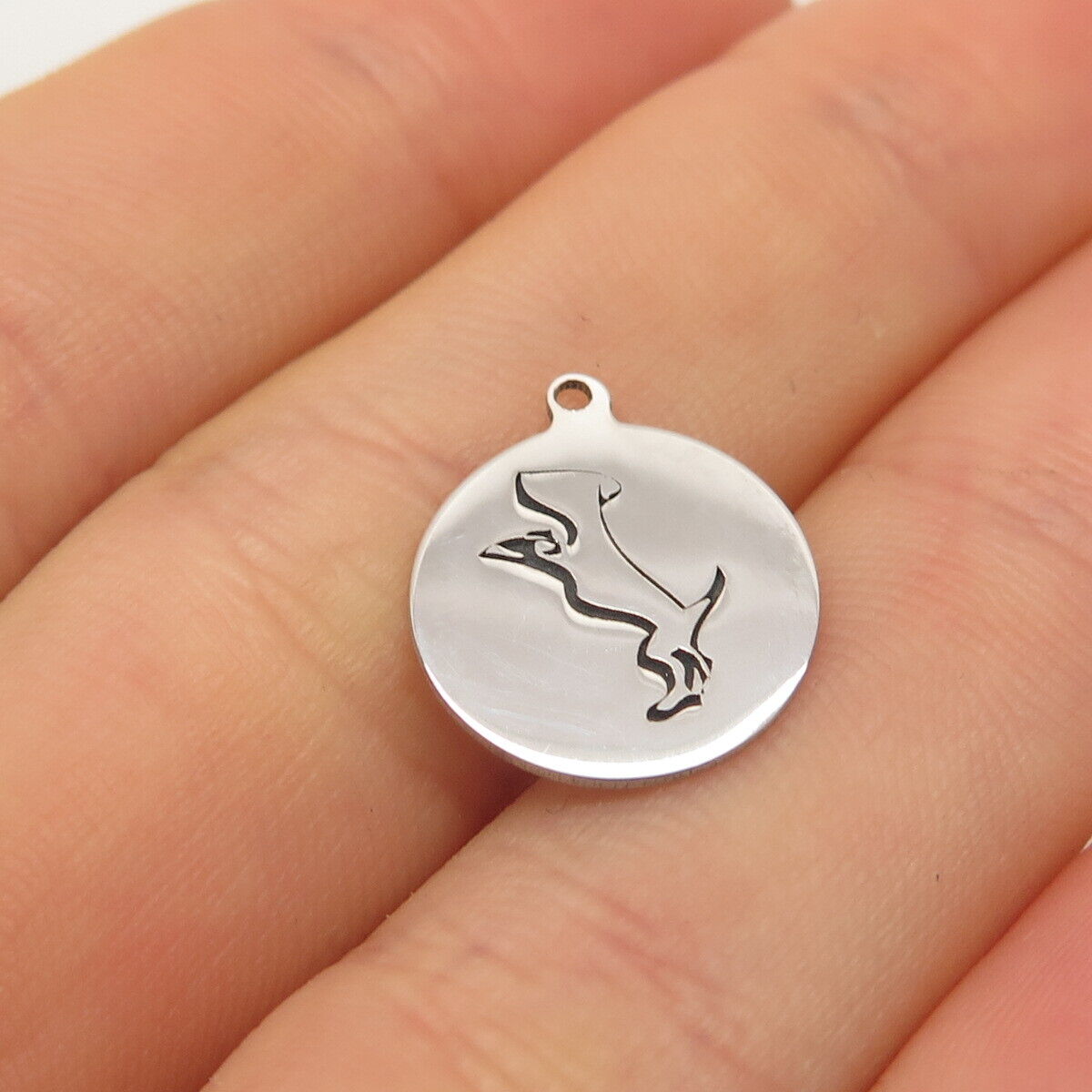 925 Sterling Silver USA Two In Town Dog / Puppy Charm Pendant