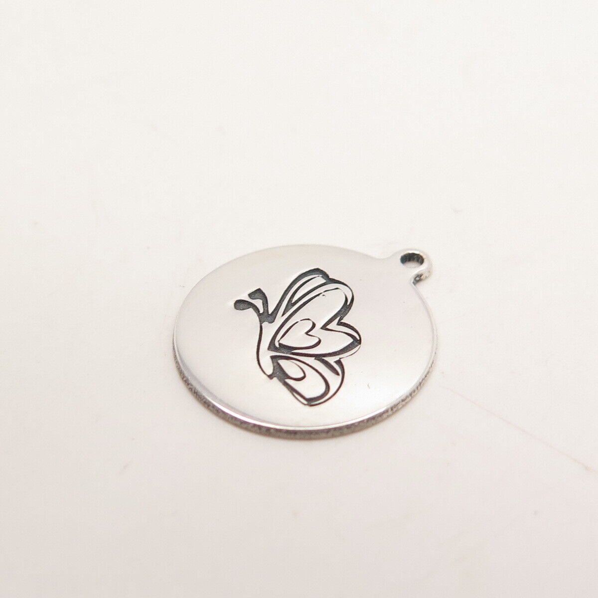 925 Sterling Silver USA Two In Town Butterfly Charm Pendant