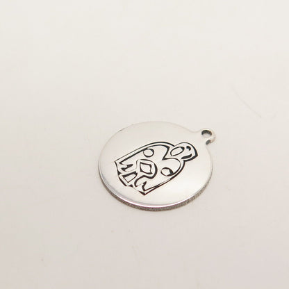 925 Sterling Silver USA Two In Town Tribal Charm Pendant