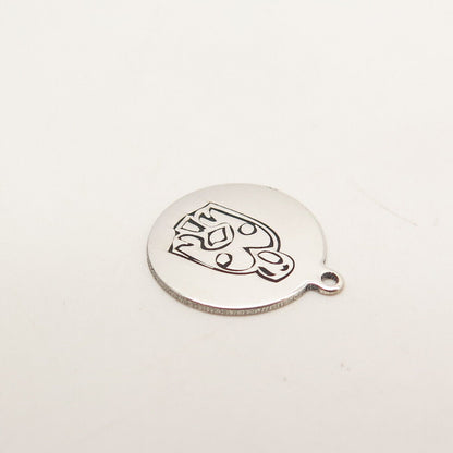 925 Sterling Silver USA Two In Town Tribal Charm Pendant