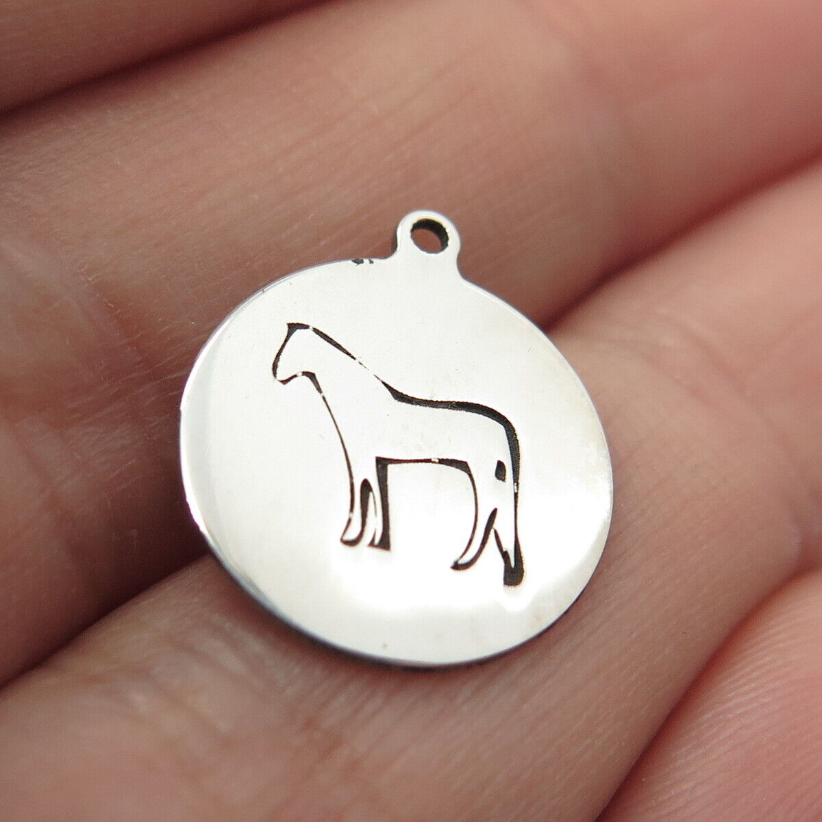 925 Sterling Silver USA Two In Town Horse Charm Pendant