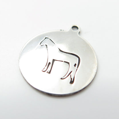 925 Sterling Silver USA Two In Town Horse Charm Pendant