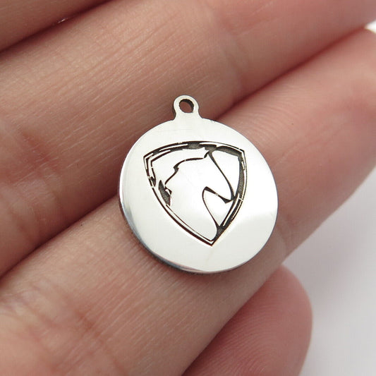 925 Sterling Silver USA Two In Town Horse Charm Pendant