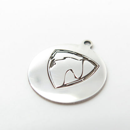 925 Sterling Silver USA Two In Town Horse Charm Pendant