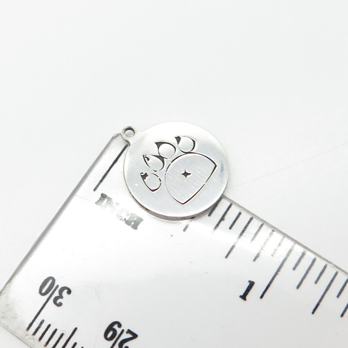 925 Sterling Silver USA Two In Town Paw Charm Pendant