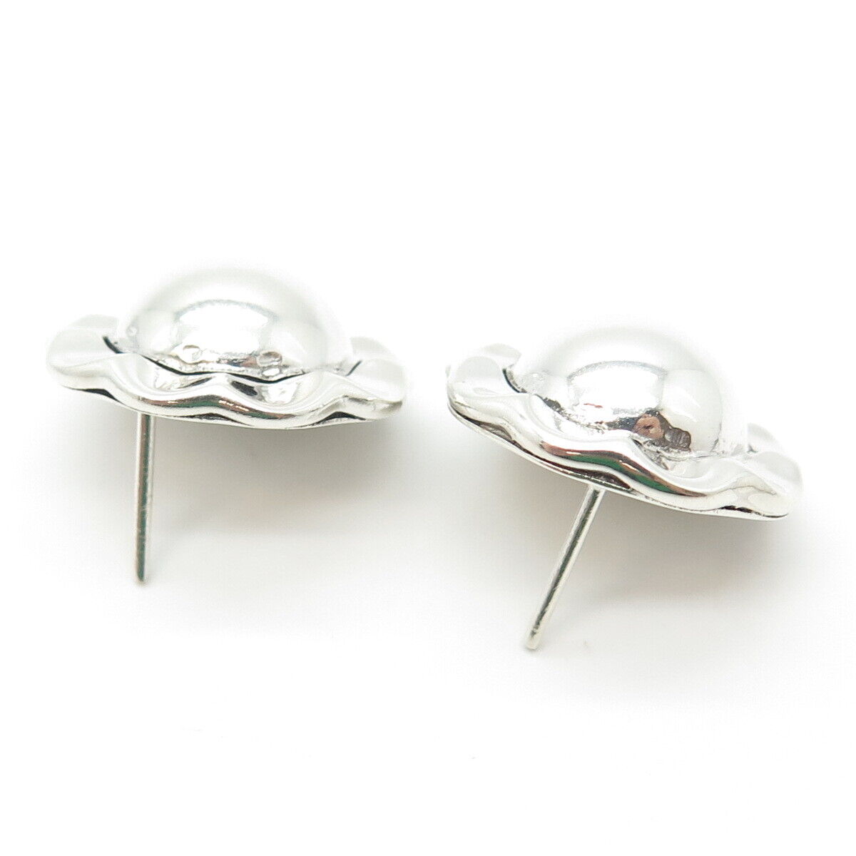 925 Sterling Silver Vintage Mexico Modernist Earrings