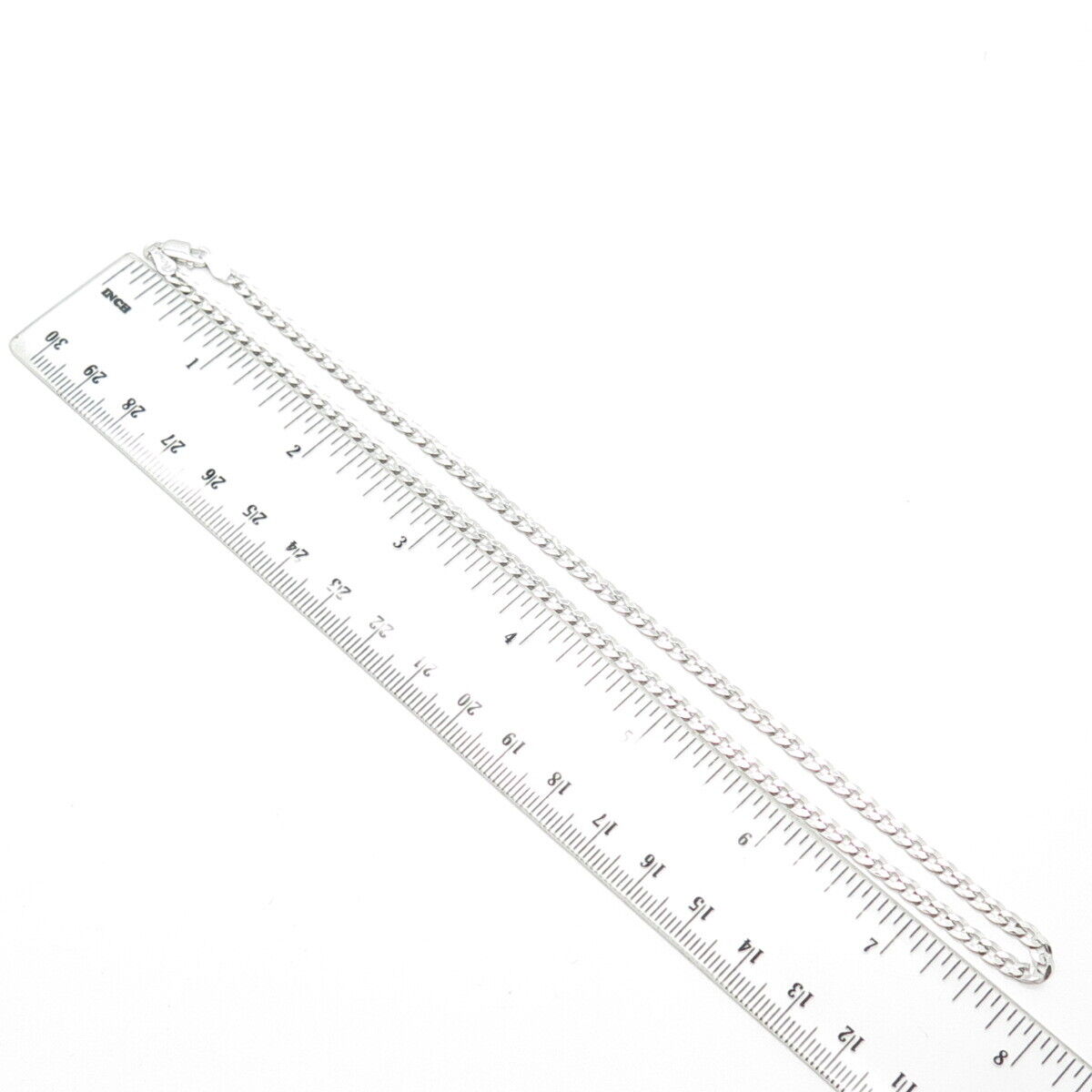 925 Sterling Silver Italy Cuban Chain Necklace 16"