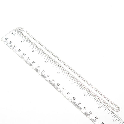 925 Sterling Silver Italy Cuban Chain Necklace 16"