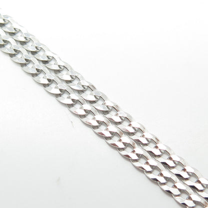 925 Sterling Silver Italy Cuban Chain Necklace 16"