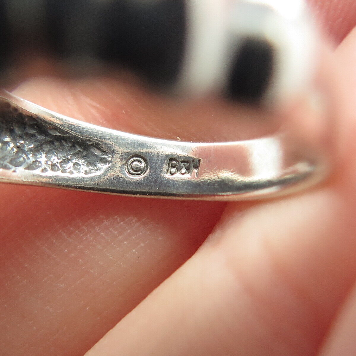 925 Sterling Silver Vintage Ribbed Ring Size 5.5