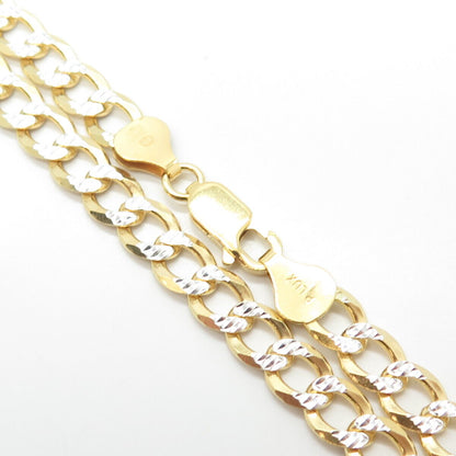 925 Sterling Silver Gold Plated 2-Tone Italy P. Lux Cuban Chain Necklace 18"