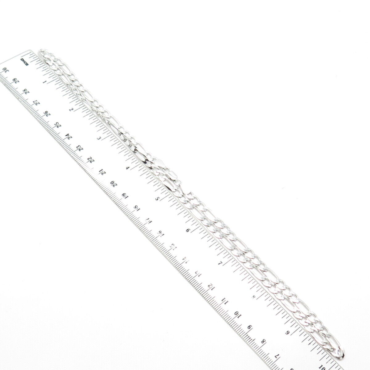 925 Sterling Silver Italy P. Lux Figaro Chain Necklace 20"