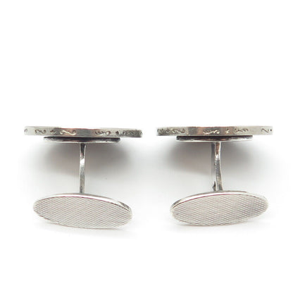 830 Silver Vintage 1950 1 Deutsche Mark Coin Cufflinks