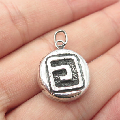 925 Sterling Silver Vintage DAC 1999 Maze Charm Pendant