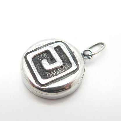 925 Sterling Silver Vintage DAC 1999 Maze Charm Pendant