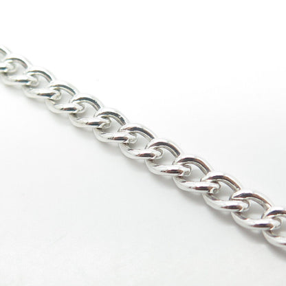 925 Sterling Silver Cable Link Bracelet 7"