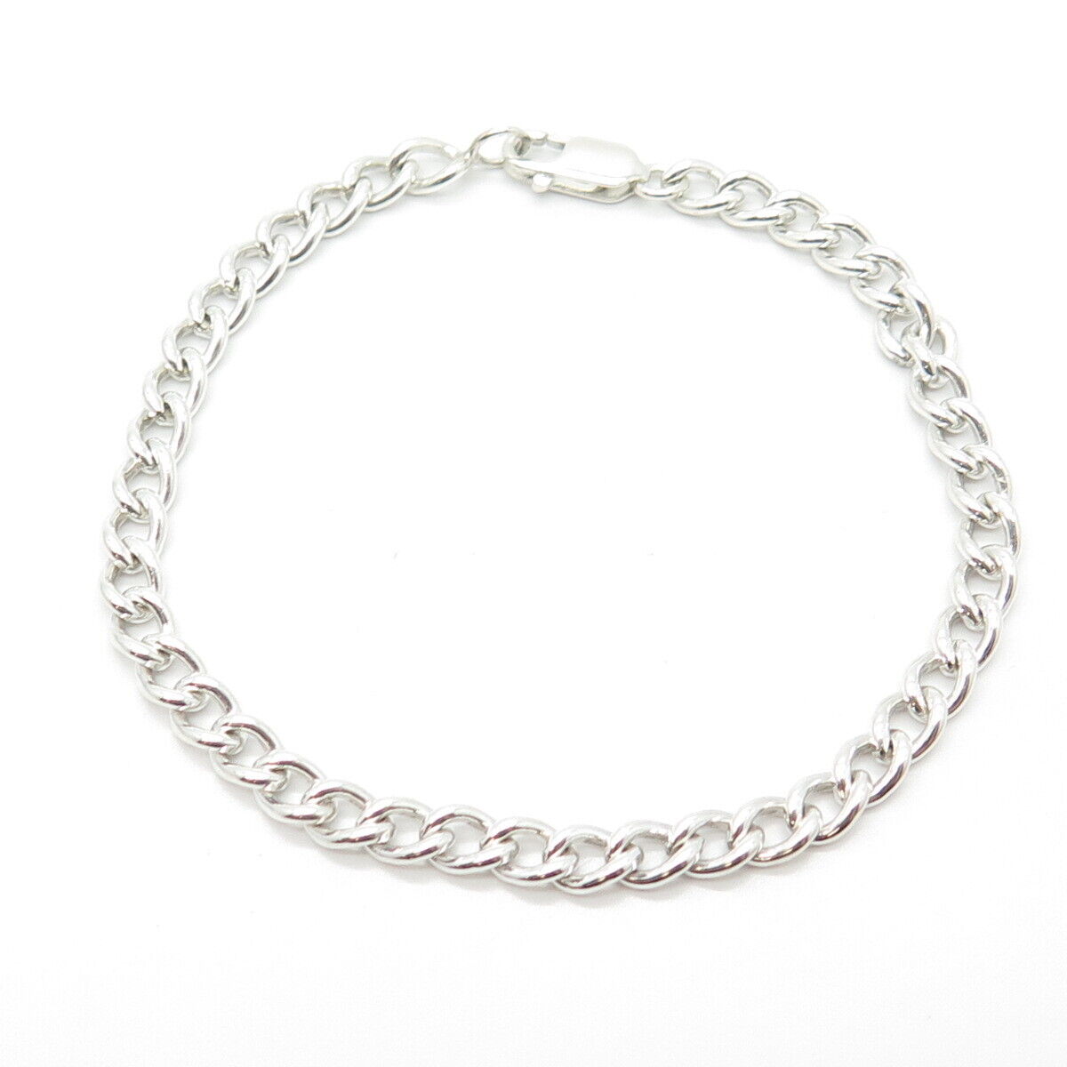925 Sterling Silver Cable Link Bracelet 7"