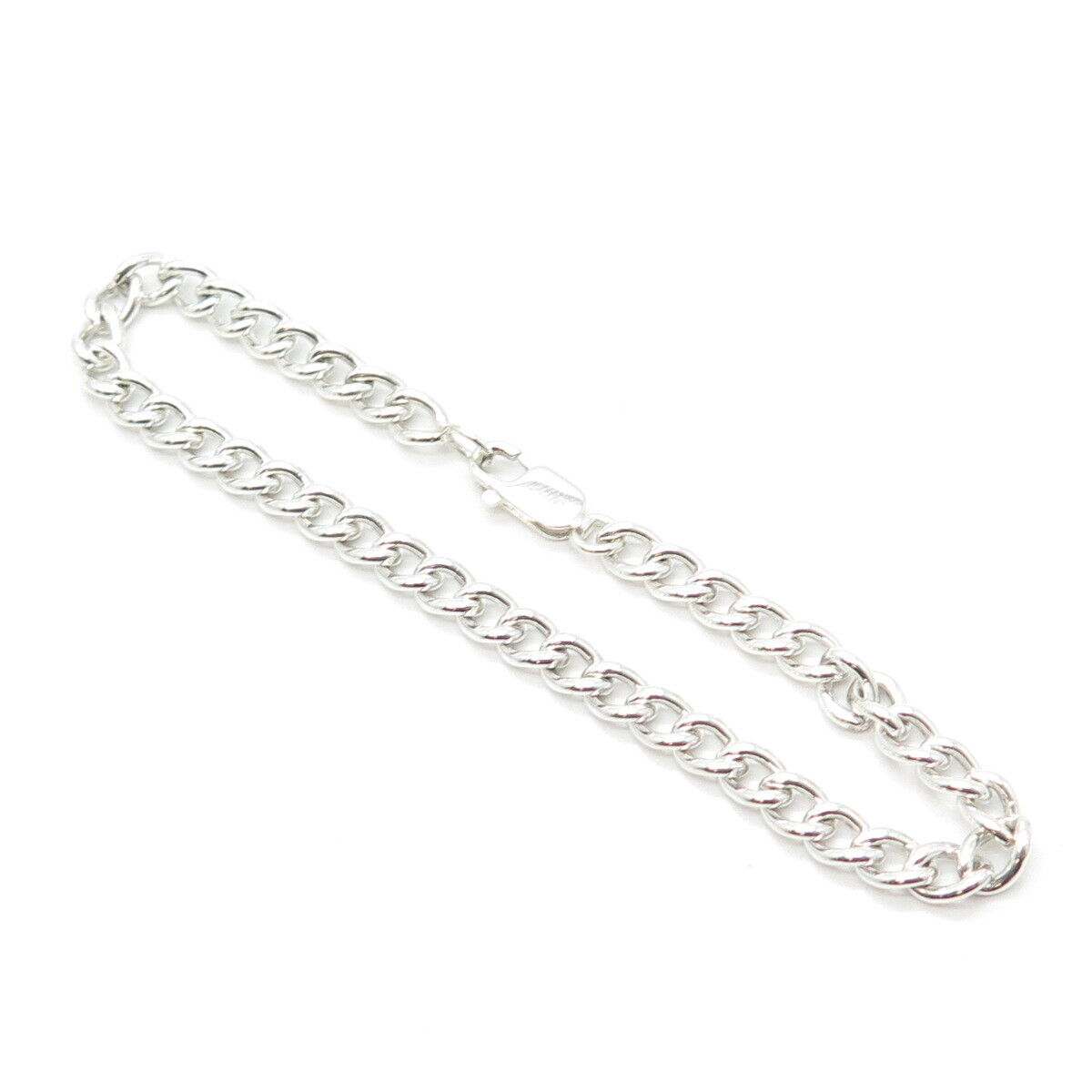 925 Sterling Silver Cable Link Bracelet 7"