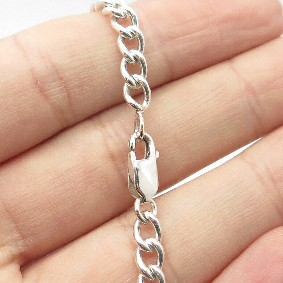 925 Sterling Silver Cable Link Bracelet 7"