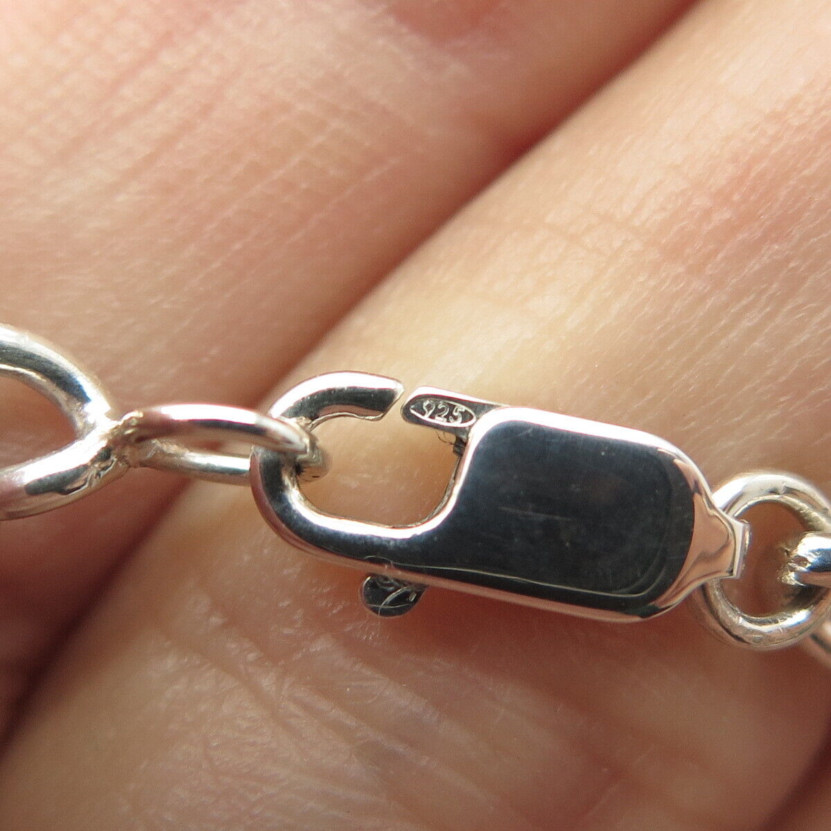 925 Sterling Silver Cable Link Bracelet 7"