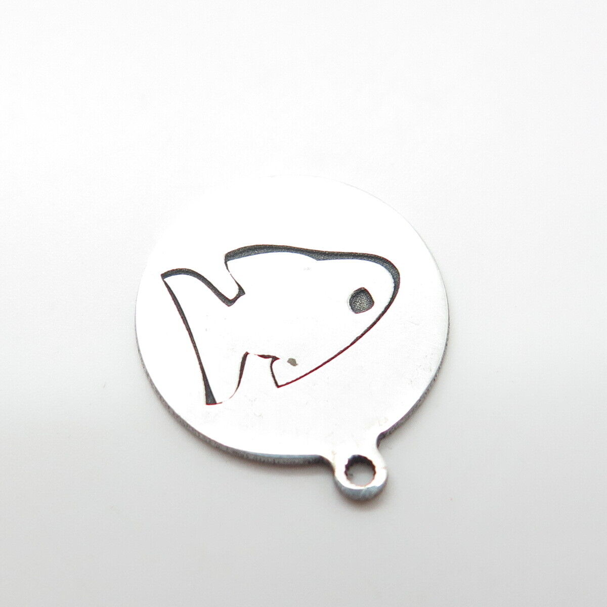 925 Sterling Silver USA Two In Town Fish Charm Pendant