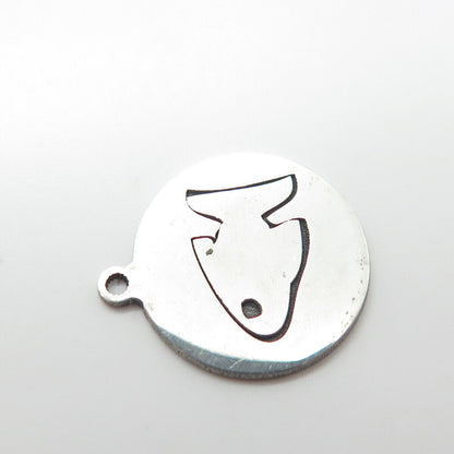 925 Sterling Silver USA Two In Town Fish Charm Pendant