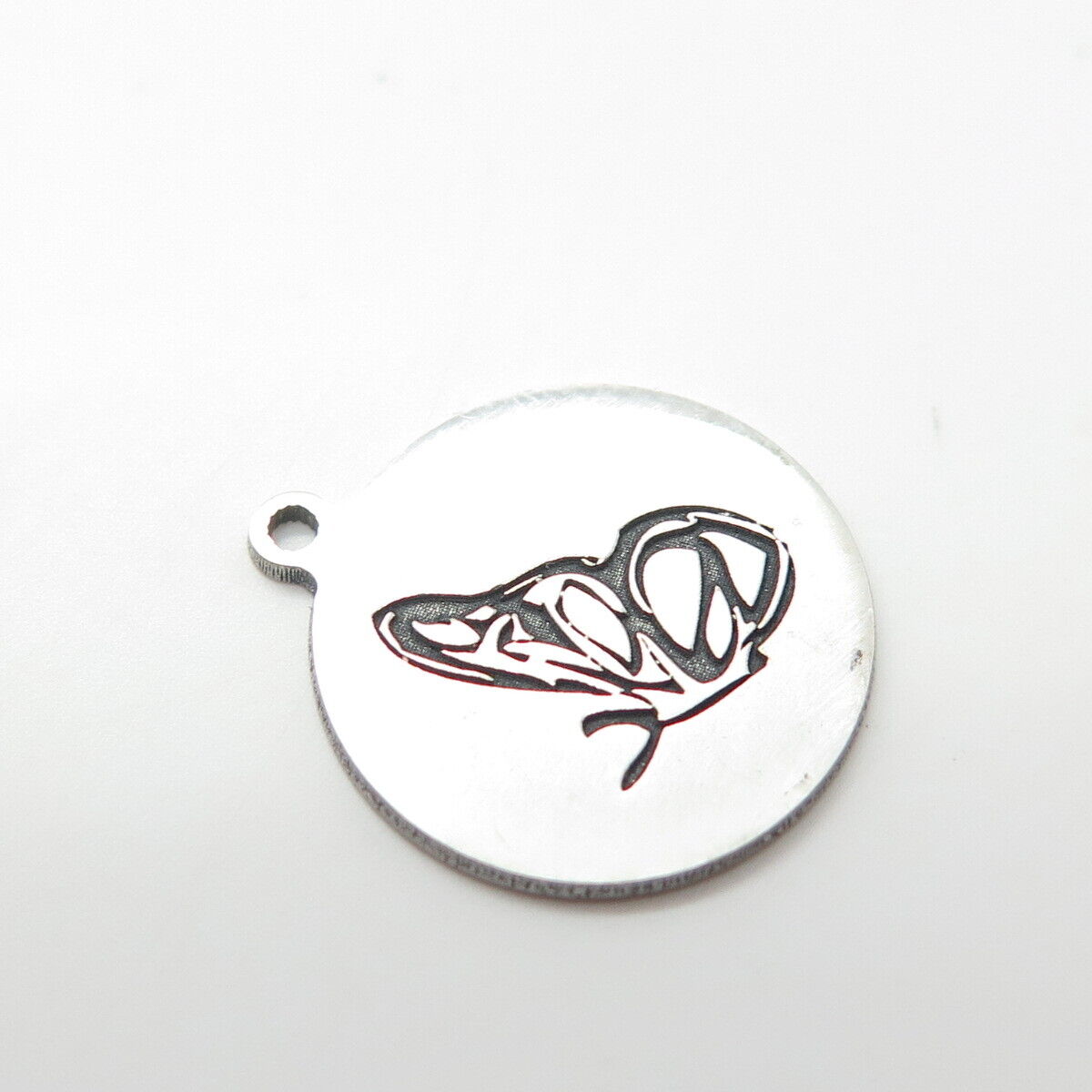 925 Sterling Silver USA Two In Town Butterfly Charm Pendant