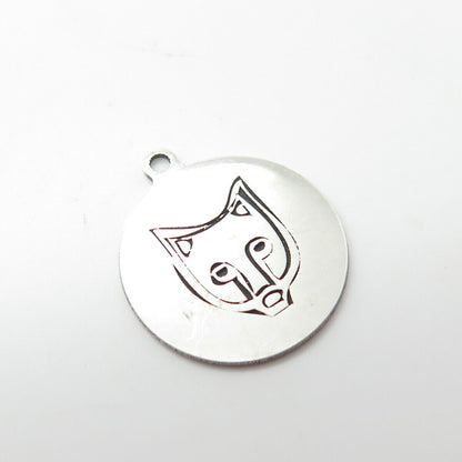 925 Sterling Silver USA Two In Town Fox Charm Pendant