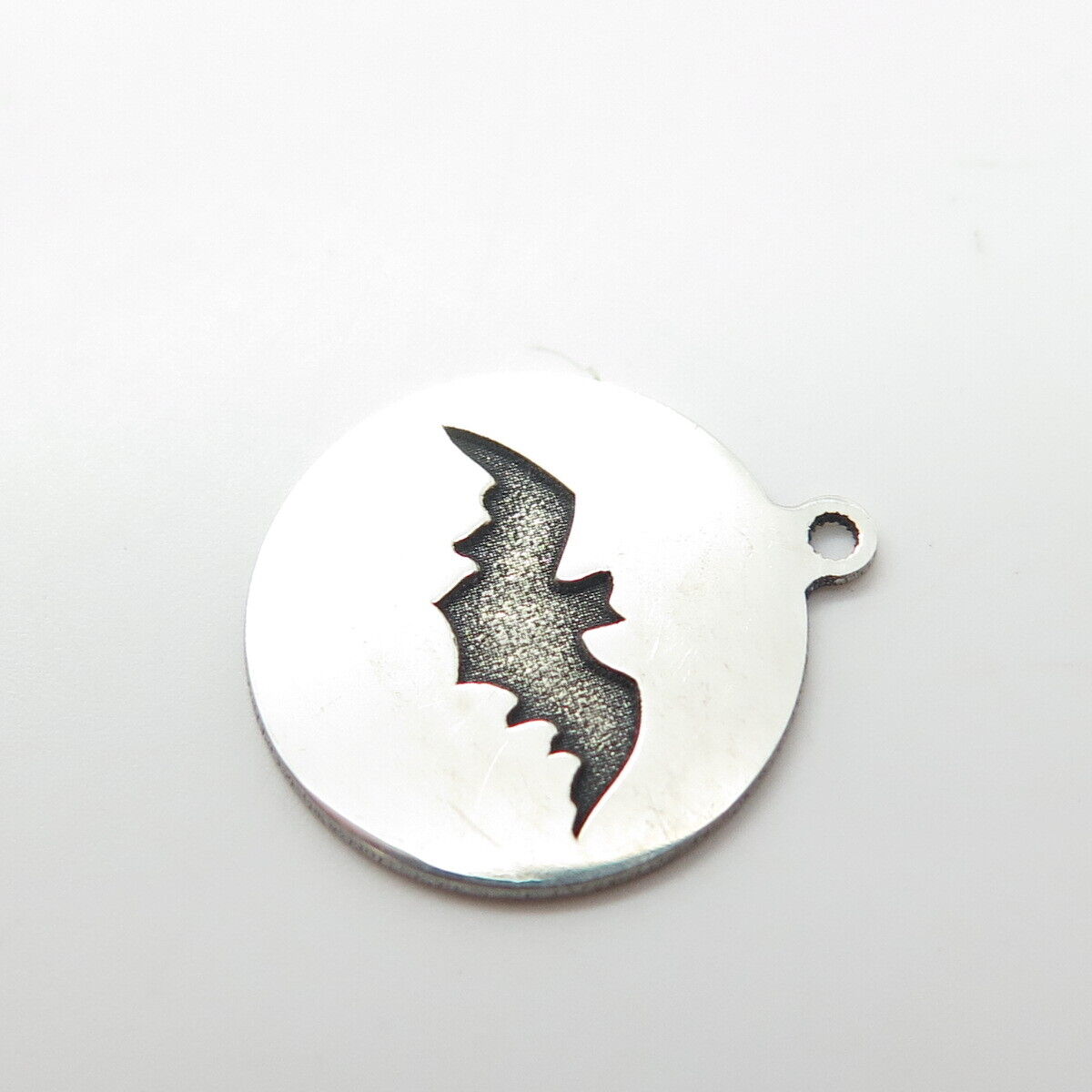 925 Sterling Silver USA Two In Town Bat Charm Pendant