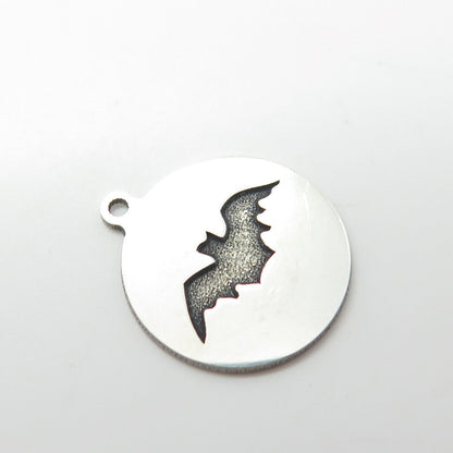 925 Sterling Silver USA Two In Town Bat Charm Pendant