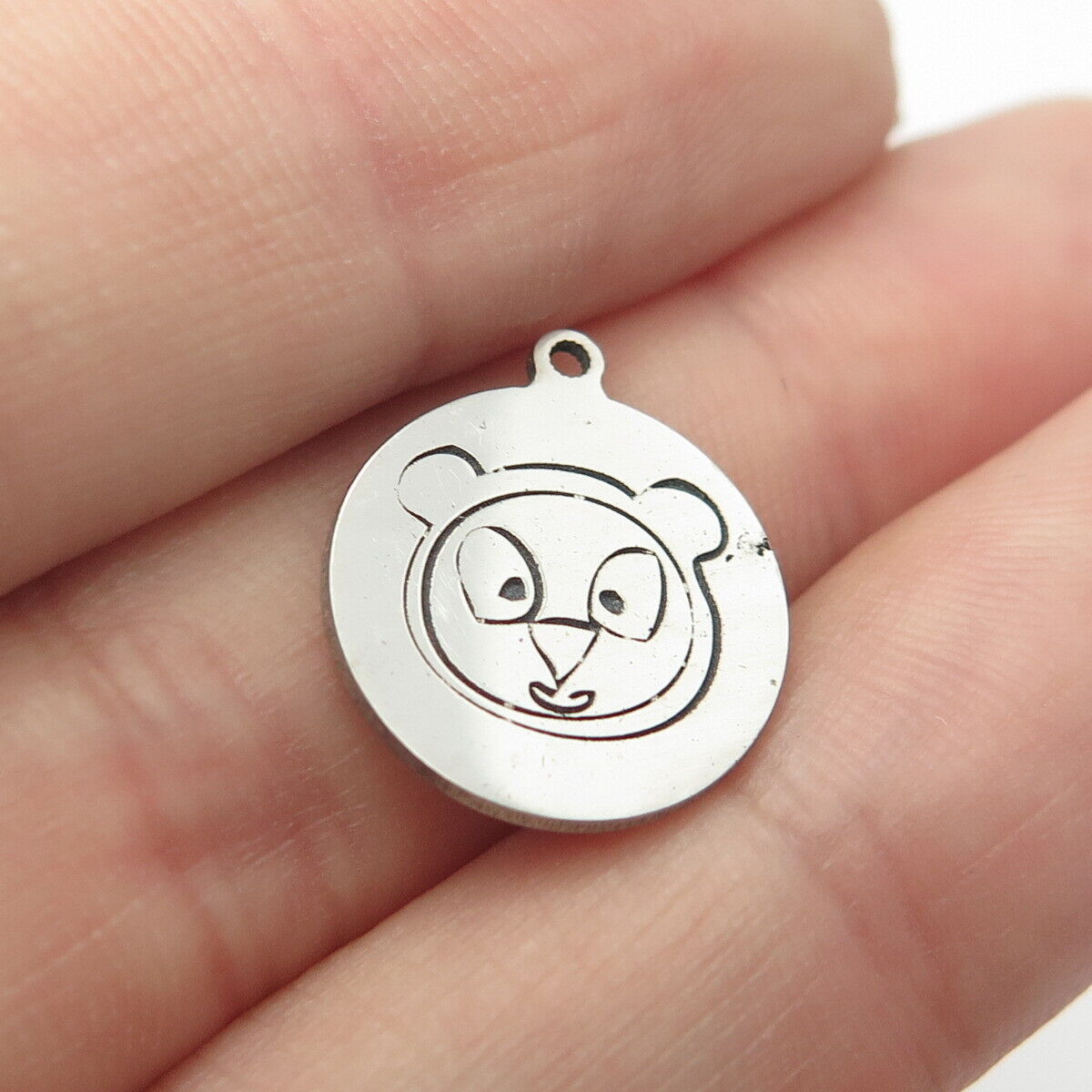 925 Sterling Silver USA Two In Town Bear Charm Pendant