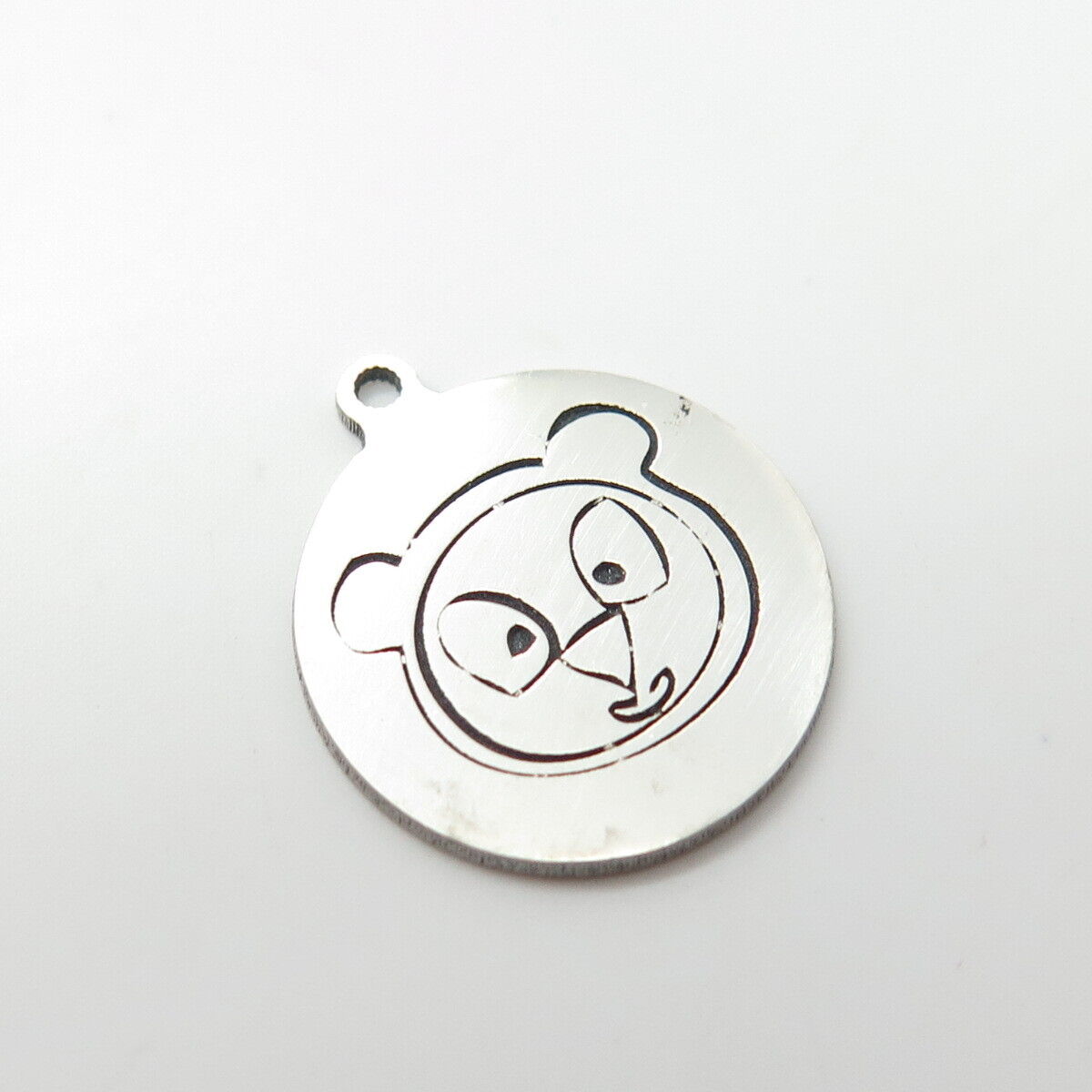 925 Sterling Silver USA Two In Town Bear Charm Pendant