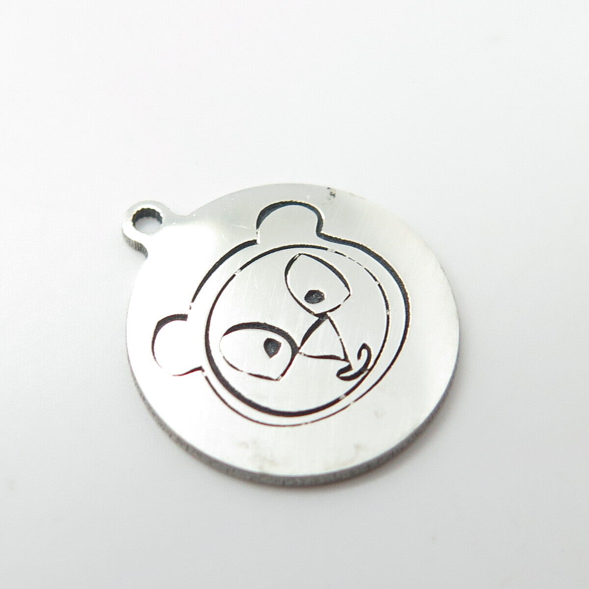 925 Sterling Silver USA Two In Town Bear Charm Pendant